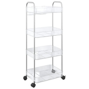 Καρότσι αποθήκευσης 4 Επίπεδα Διαφανές 37x28x95 εκ. Ακρυλικό