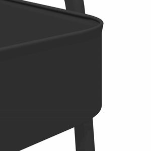 Τρόλεϊ αποθήκευσης 3 επιπέδων Μαύρο 42x41,5x77 cm Χάλυβας