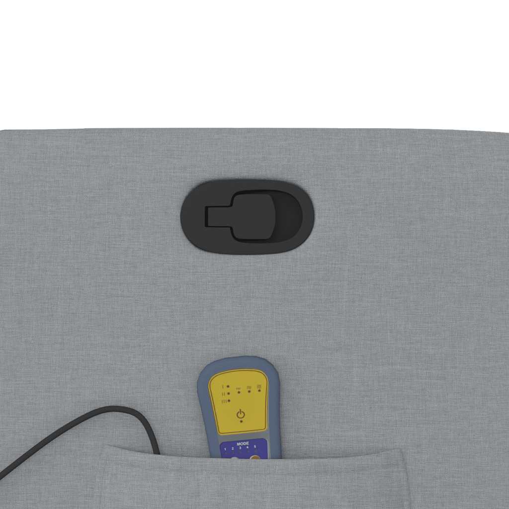 Πολυθρόνα Μασάζ Ανακλινόμενη με Ανύψωση Ανοιχτό Γκρι Υφασμάτινη - Pakobazaar