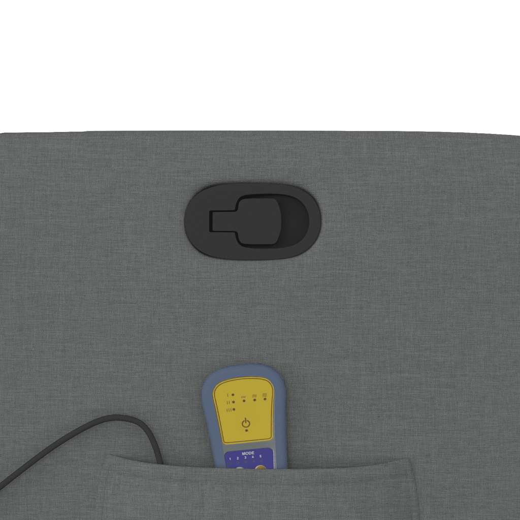 Πολυθρόνα Μασάζ Ανακλινόμενη με Ανύψωση Σκούρο Γκρι Υφασμάτινη - Pakobazaar