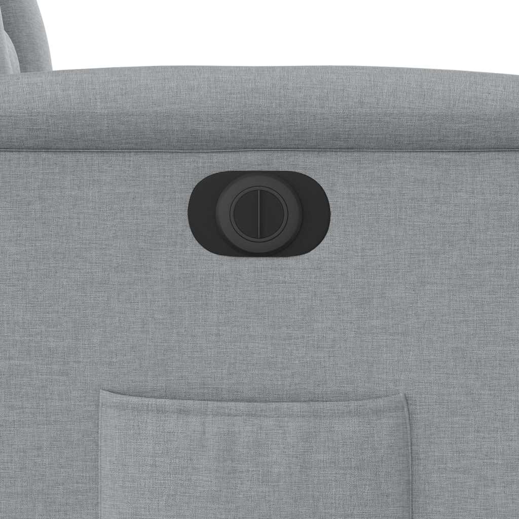 Πολυθρόνα Ανακλινόμενη Ηλεκτρική Ανοιχτό Γκρι Υφασμάτινη