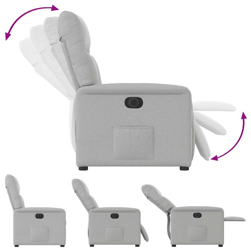 Ηλεκτρική Ανακλινόμενη Καρέκλα Σύννεφο Γκρι Ύφασμα