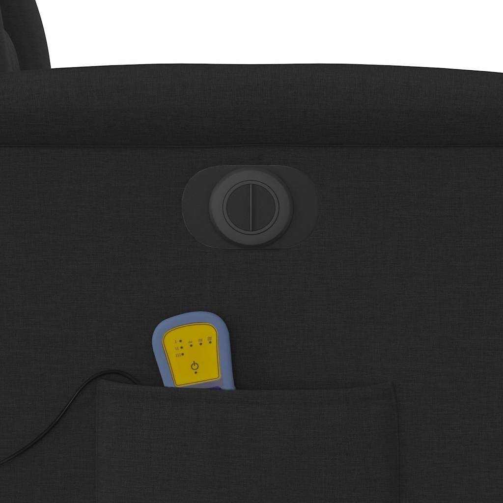 Πολυθρόνα Μασάζ Ηλεκ. Ανακλινόμενη Μαύρη Υφασμάτινη