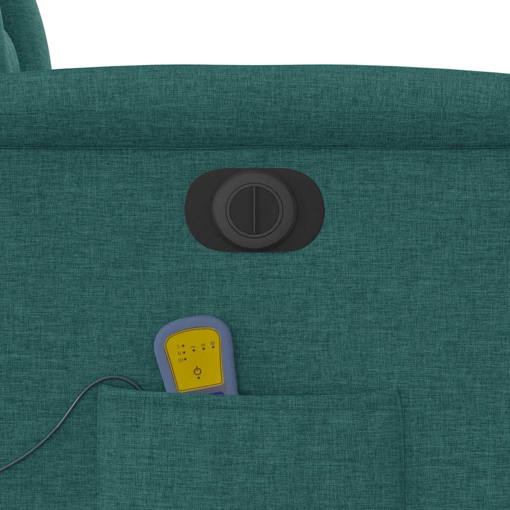 Πολυθρόνα Μασάζ Ηλεκτρική Ανακλινόμενη Σκ. Πράσινο Υφασμάτινη - Pakobazaar