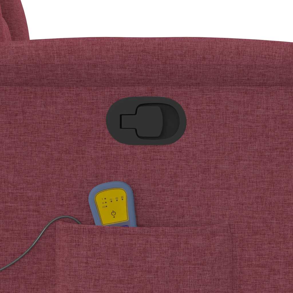 Πολυθρόνα Μασάζ Ανακλινόμενη με Ανύψωση Μπορντό Υφασμάτινη - Pakobazaar
