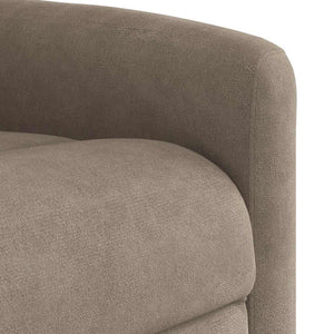 Πολυθρόνα Μασάζ Ηλεκτρική Ανακλινόμενη Taupe Ύφασμα Μικροϊνών - Pakobazaar