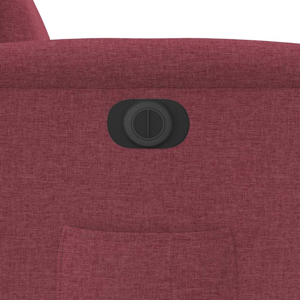 Πολυθρόνα Ανακλινόμενη Ηλεκτρική Μπορντό Υφασμάτινη - Pakobazaar