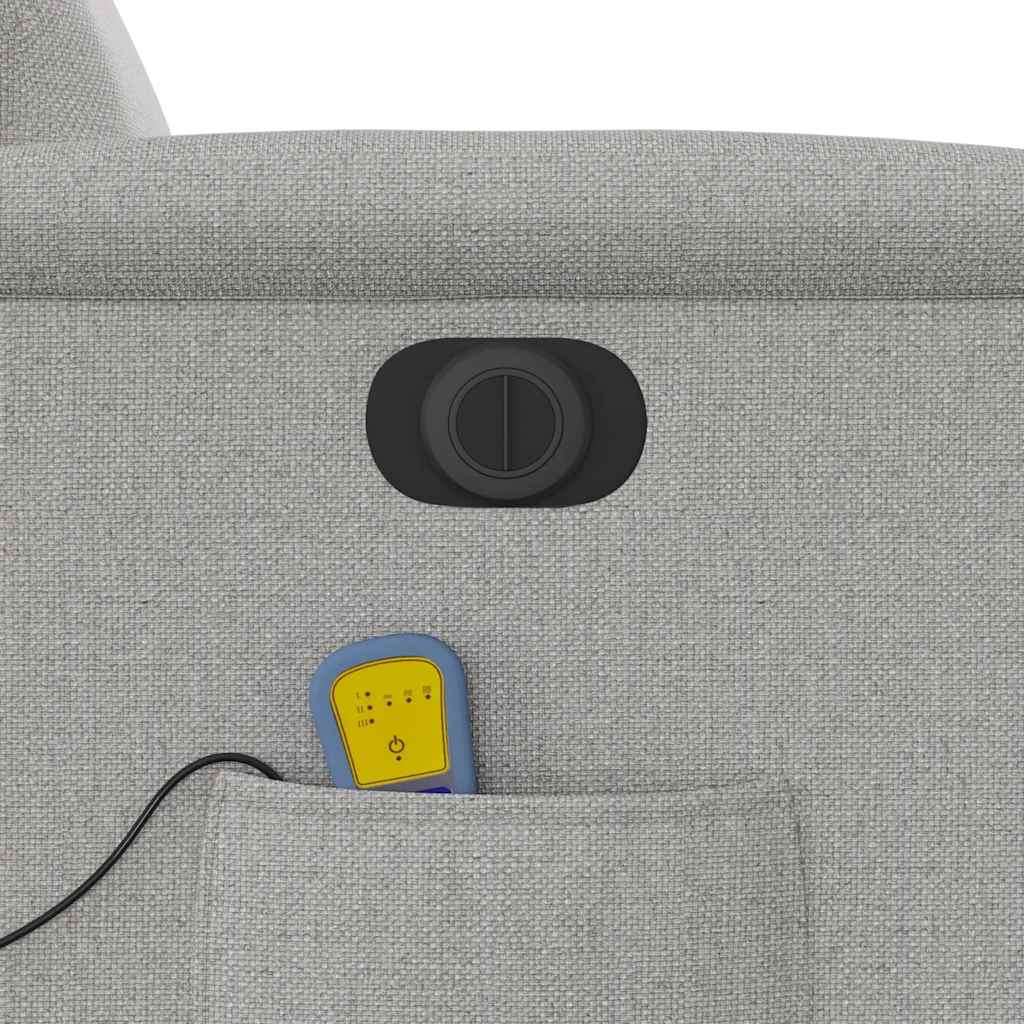 Ηλεκτρική καρέκλα ανάκλισης μασάζ Ύφασμα Γκρι σύννεφο