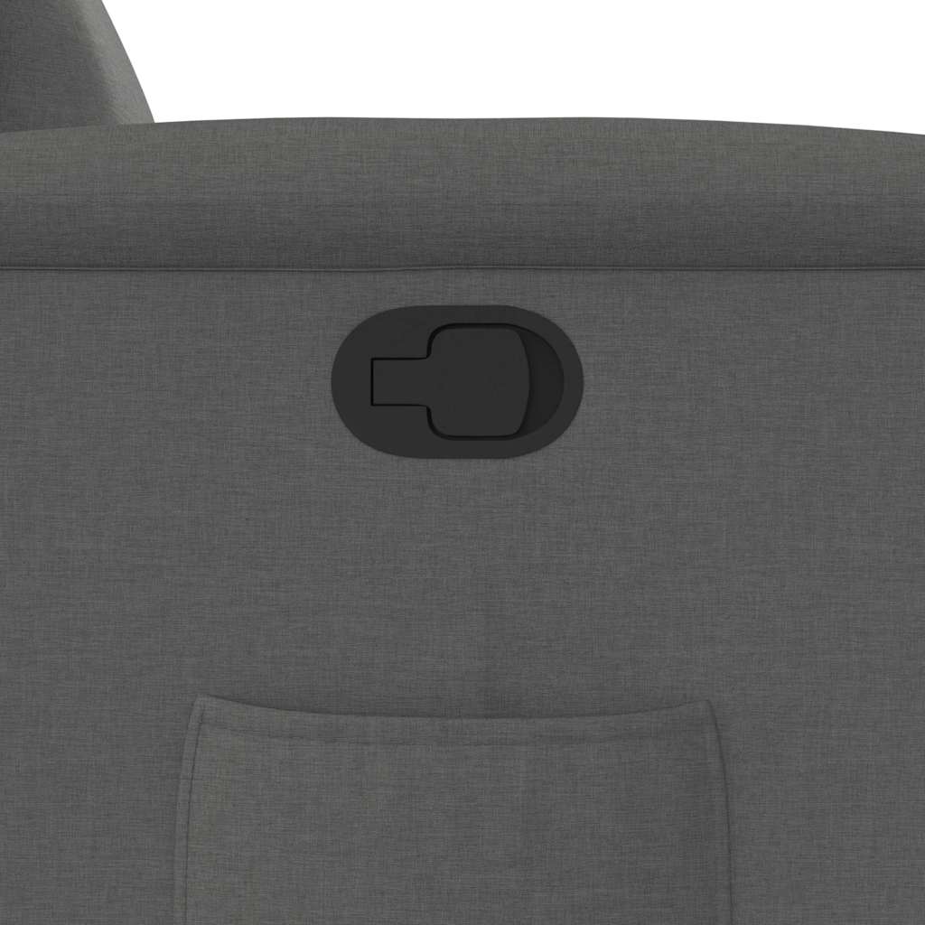 Πολυθρόνα Ανακλινόμενη με Ανύψωση Σκούρο Γκρι Υφασμάτινη - Pakobazaar
