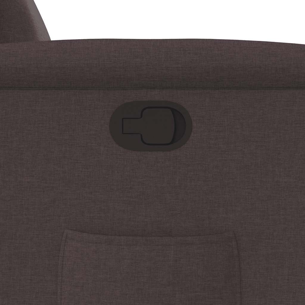 Πολυθρόνα Ανακλινόμενη με Ανύψωση Σκούρο Καφέ Υφασμάτινη - Pakobazaar
