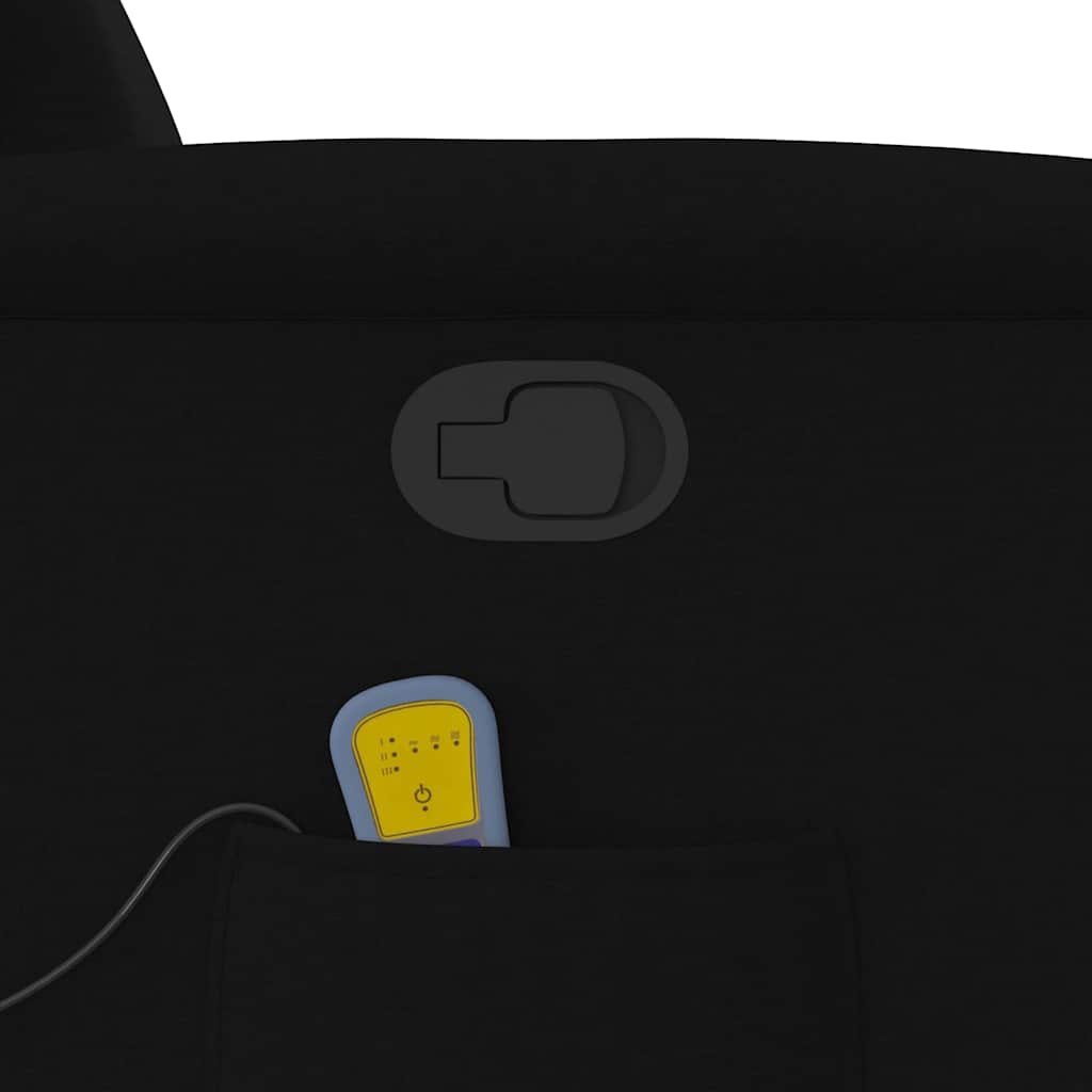 Πολυθρόνα Μασάζ Ανακλινόμενη με Ανύψωση Μαύρη Υφασμάτινη - Pakobazaar