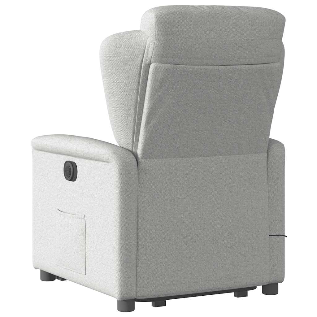 Μόνιμη πολυθρόνα μασάζ καρέκλα ανάκλισης σύννεφο γκρι ύφασμα - Pakobazaar