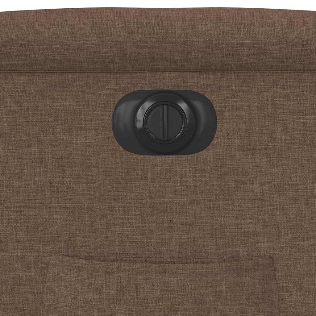 Πολυθρόνα Ανακλινόμενη Ηλεκτρική Καφέ Υφασμάτινη