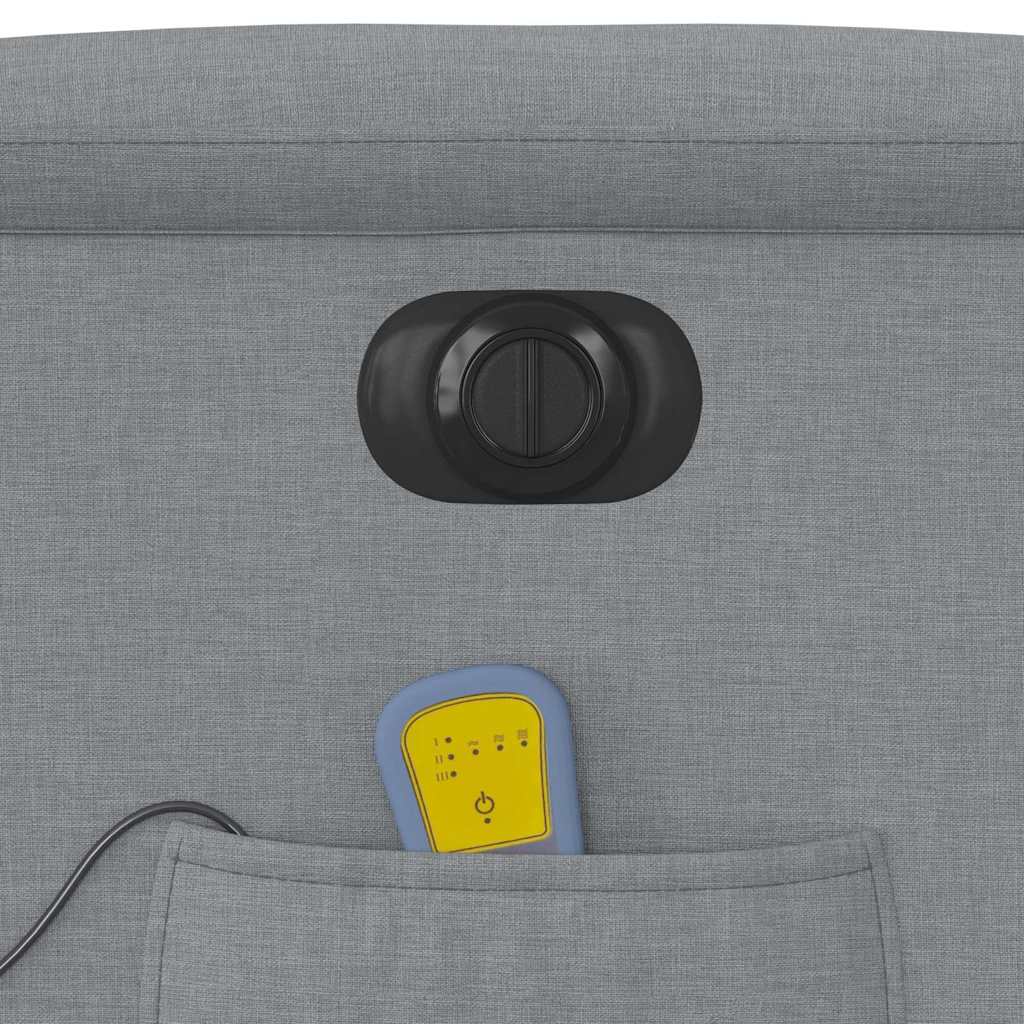 Πολυθρόνα Μασάζ Ηλεκτρική με Ανάκλιση Ανοιχτό Γκρι Υφασμάτινη