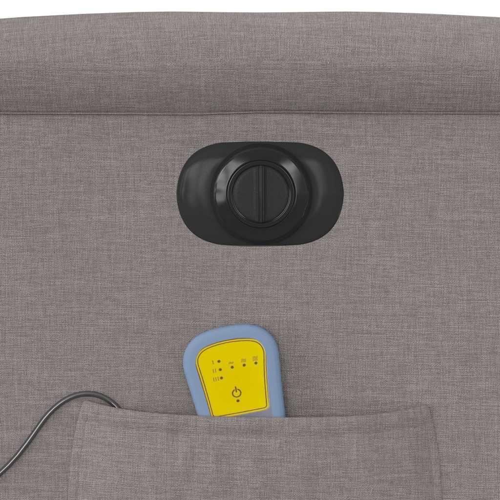 Πολυθρόνα Μασάζ Ηλεκτρική Ανακλινόμενη Taupe Υφασμάτινη