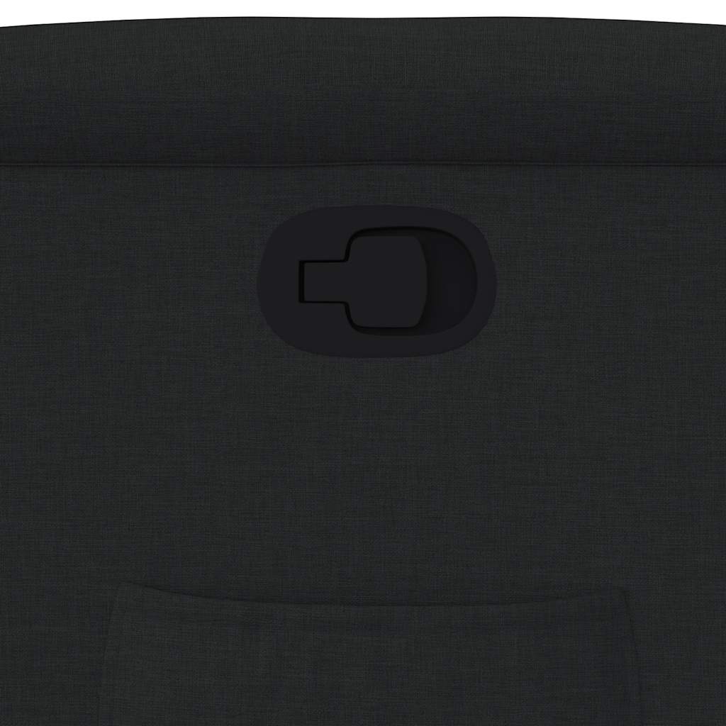 Πολυθρόνα Ανακλινόμενη με Ανύψωση Μαύρη Υφασμάτινη - Pakobazaar