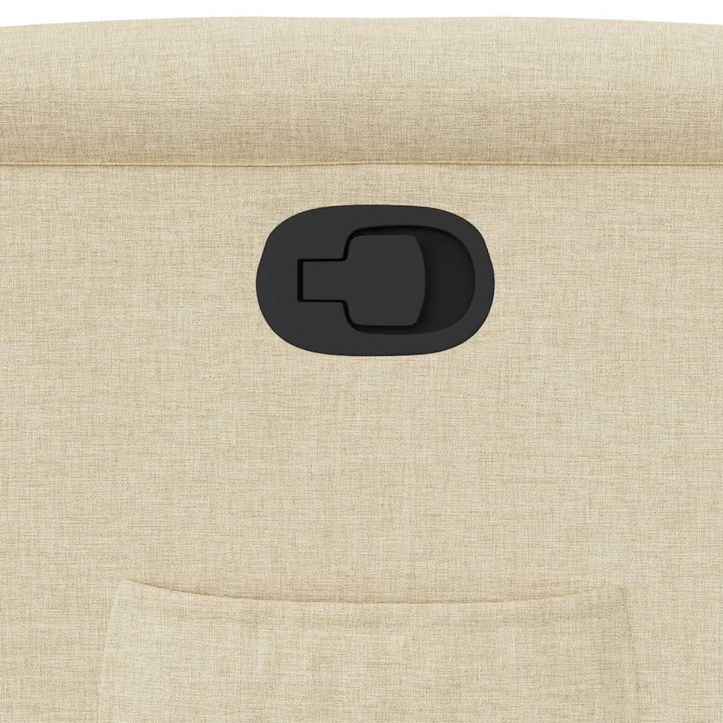 Πολυθρόνα Ανακλινόμενη με Ανύψωση Κρεμ Υφασμάτινη - Pakobazaar