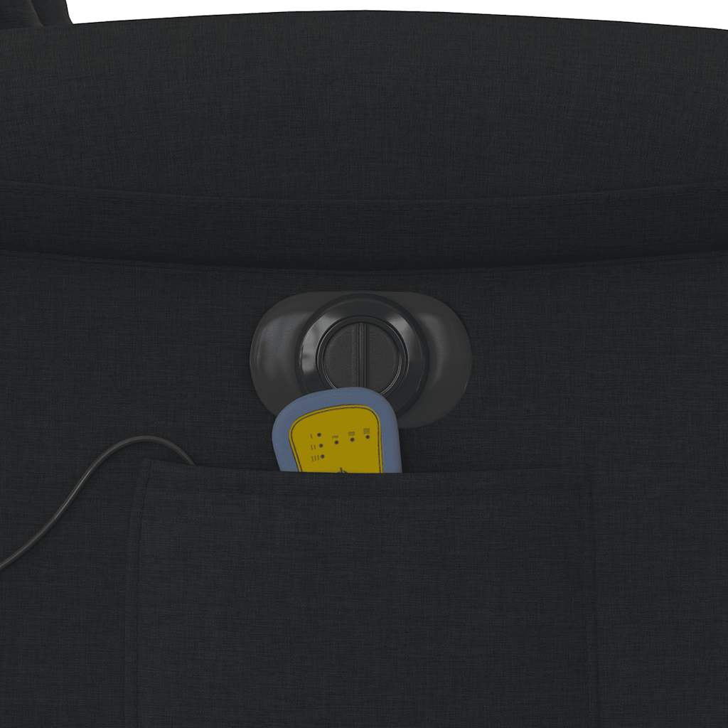 Πολυθρόνα Μασάζ Ηλεκ. Ανακλινόμενη Μαύρη Υφασμάτινη