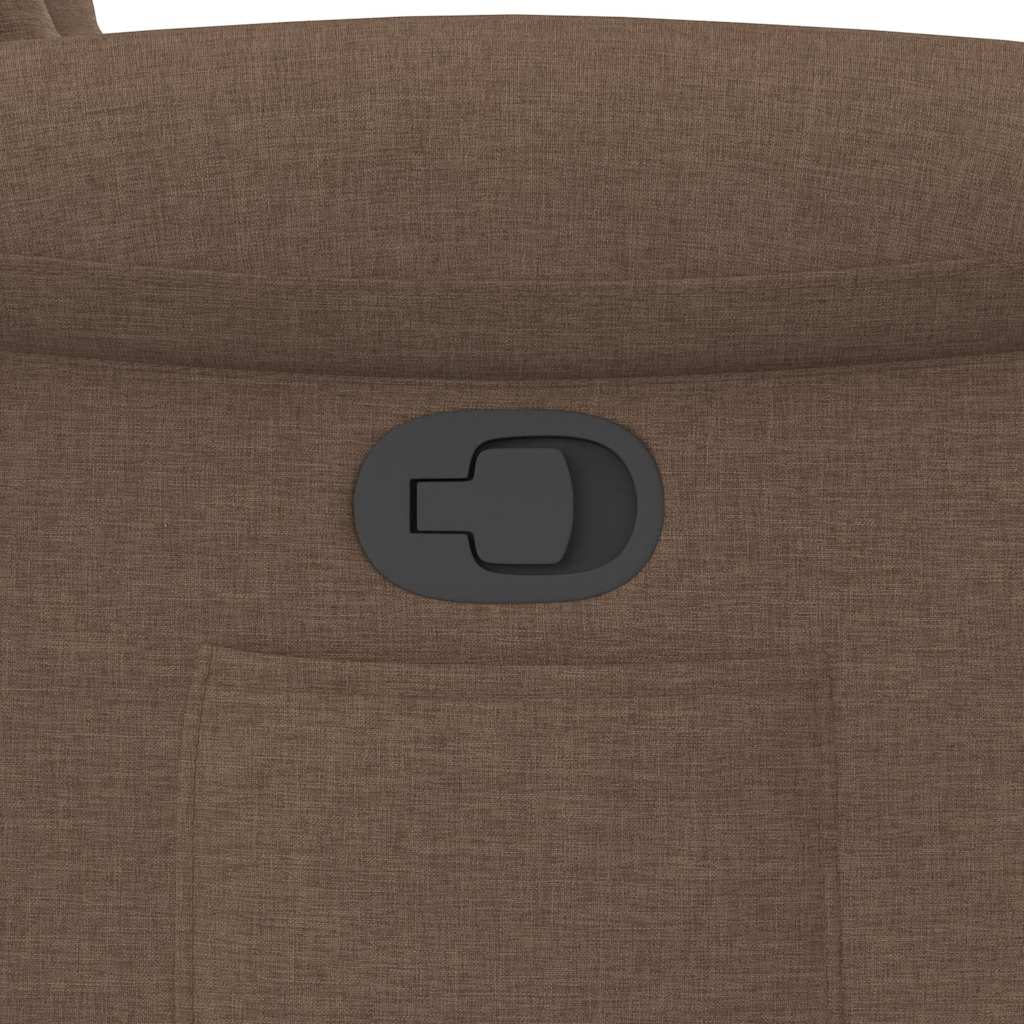 Πολυθρόνα Ανακλινόμενη με Ανύψωση Καφέ Υφασμάτινη - Pakobazaar