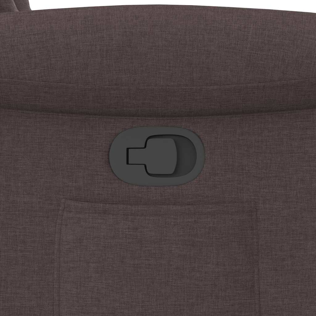 Πολυθρόνα Ανακλινόμενη με Ανύψωση Σκούρο Καφέ Υφασμάτινη - Pakobazaar