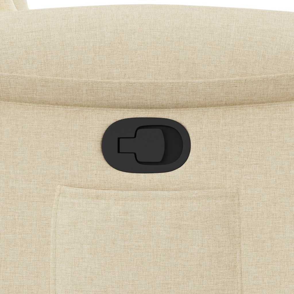 Πολυθρόνα Ανακλινόμενη με Ανύψωση Κρεμ Υφασμάτινη - Pakobazaar