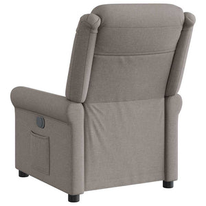 Πολυθρόνα Ανακλινόμενη Ηλεκτρική Taupe Υφασμάτινη - Pakobazaar