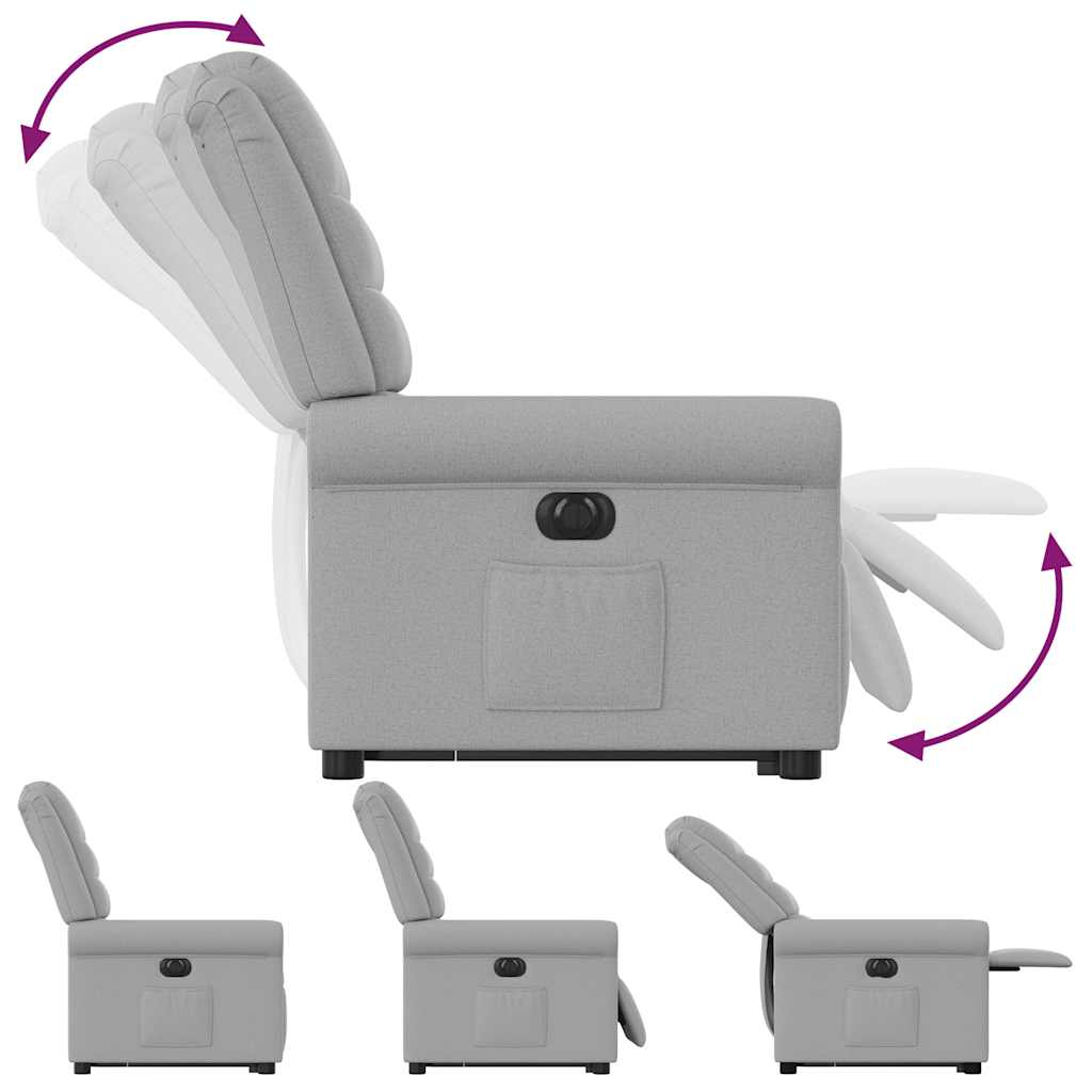 Ηλεκτρική καρέκλα ανάκλισης Ύφασμα Γκρι σύννεφο - Pakobazaar