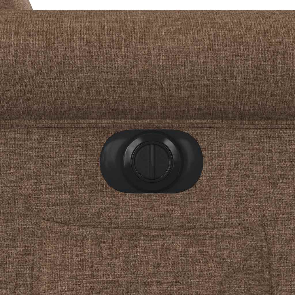 Πολυθρόνα Ανακλινόμενη Ηλεκτρική Καφέ Υφασμάτινη