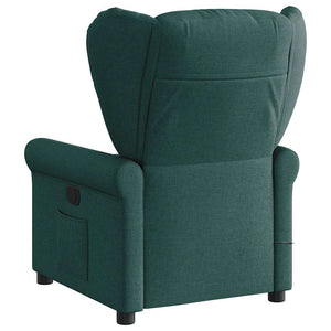 Πολυθρόνα Μασάζ Ηλεκτρική Ανακλινόμενη Σκ. Πράσινο Υφασμάτινη - Pakobazaar