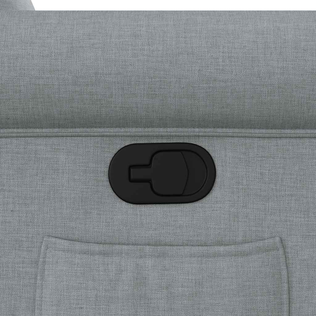 Πολυθρόνα Ανακλινόμενη με Ανύψωση Ανοιχτό Γκρι Υφασμάτινη - Pakobazaar