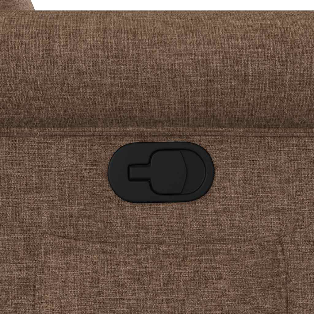 Πολυθρόνα Ανακλινόμενη με Ανύψωση Καφέ Υφασμάτινη - Pakobazaar