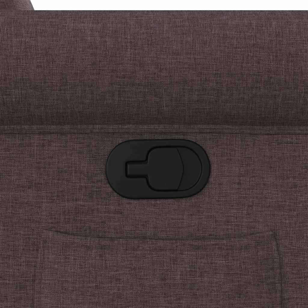 Πολυθρόνα Ανακλινόμενη με Ανύψωση Σκούρο Καφέ Υφασμάτινη - Pakobazaar