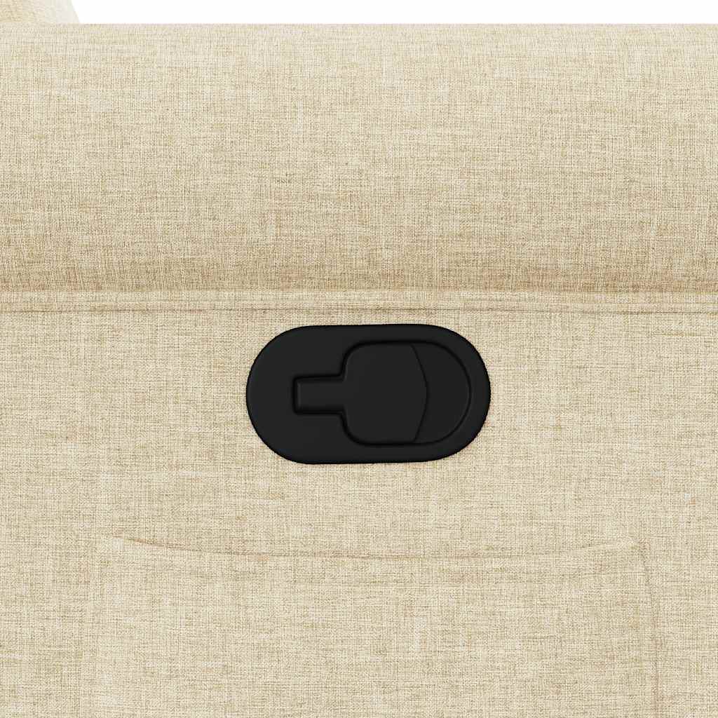 Πολυθρόνα Ανακλινόμενη με Ανύψωση Κρεμ Υφασμάτινη - Pakobazaar