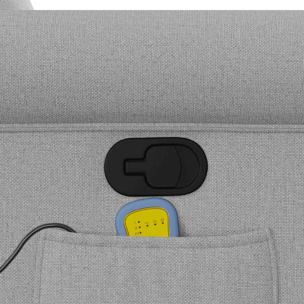 Μόνιμη πολυθρόνα μασάζ καρέκλα ανάκλισης σύννεφο γκρι ύφασμα - Pakobazaar