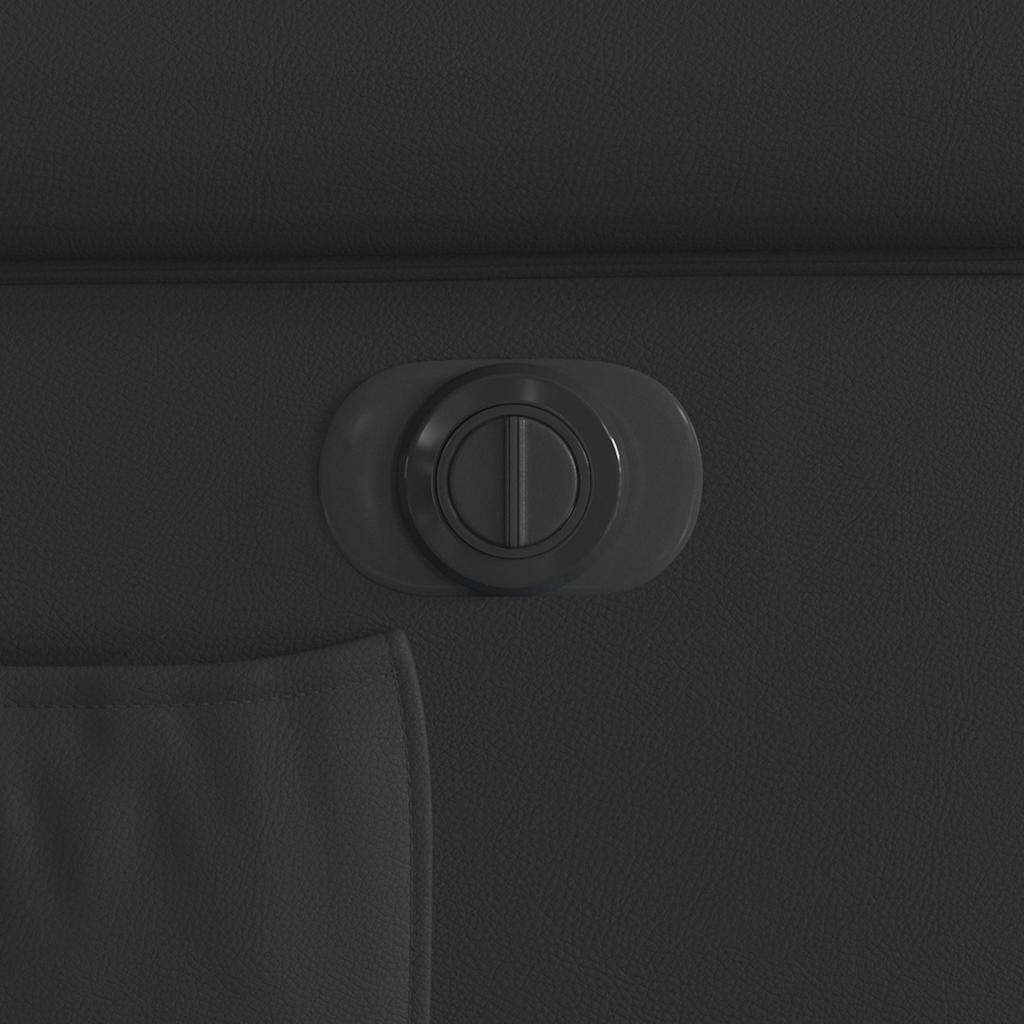 Πολυθρόνα Ανακλινόμενη Ηλεκτρική Γυαλιστερή Μαύρη Συνθ. Δέρμα