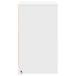 Κομοδίνο με Φώτα LED Λευκό από Επεξεργασμένο ξύλο - Pakobazaar