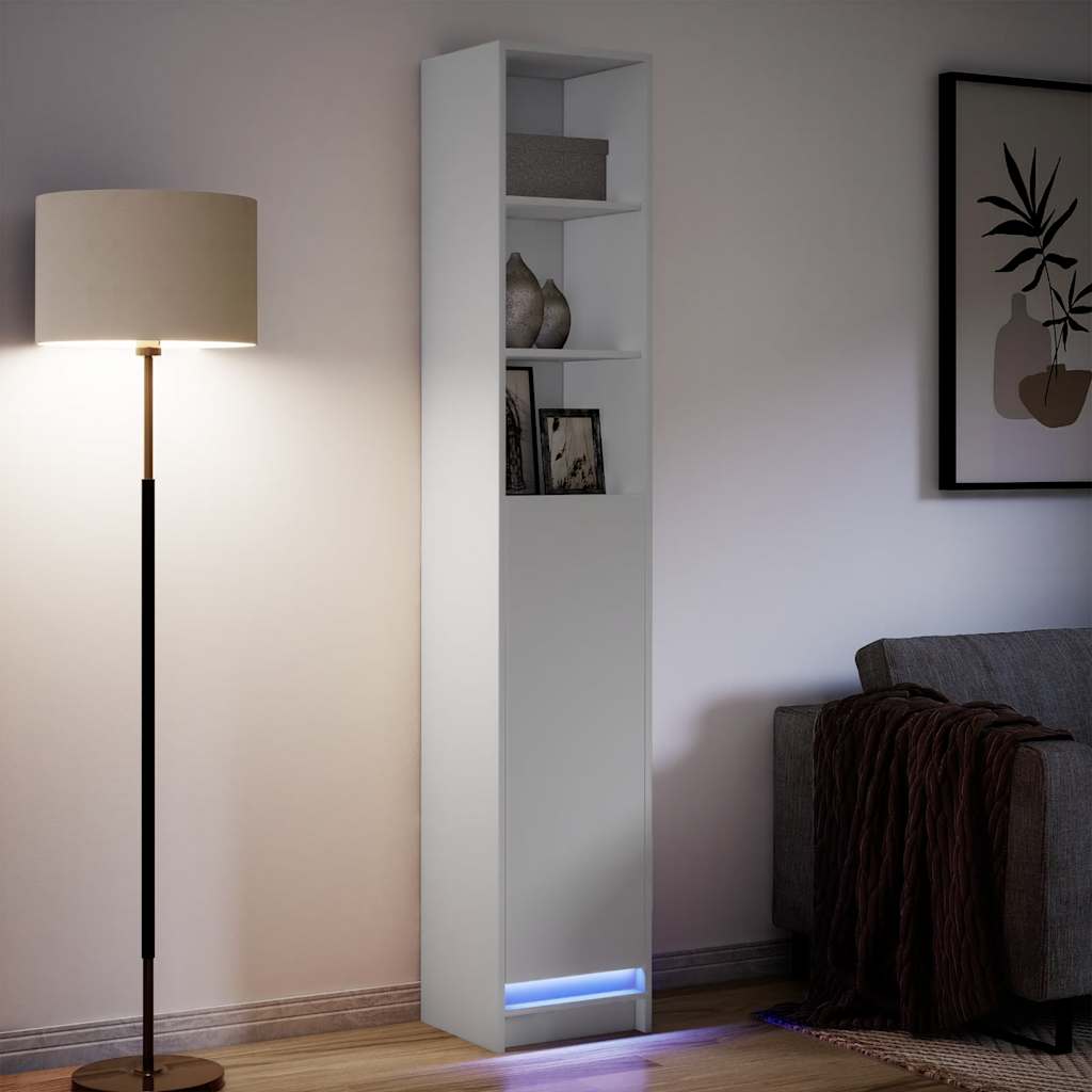 Μπουφές με Φώτα LED Λευκός 36x32,5x200 εκ. Επεξεργασμένο Ξύλο - Pakobazaar