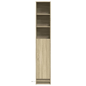 Ντουλάπι με Φώτα LED Sonoma Δρυς 36x32,5x200 εκ. Επεξ. Ξύλο
