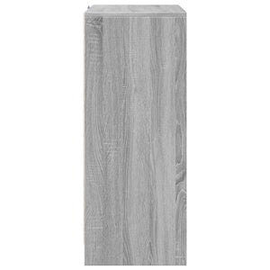 Ντουλάπι με Φώτα LED Γκρι Sonoma 77x34x85εκ Επεξεργασμένο Ξύλο - Pakobazaar