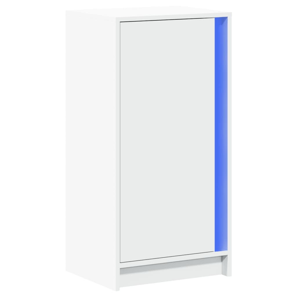 Μπουφές με Φώτα LED Λευκός 42,5x34x85εκ. από Επεξεργασμένο Ξύλο - Pakobazaar