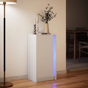 Μπουφές με Φώτα LED Λευκός 42,5x34x85εκ. από Επεξεργασμένο Ξύλο - Pakobazaar