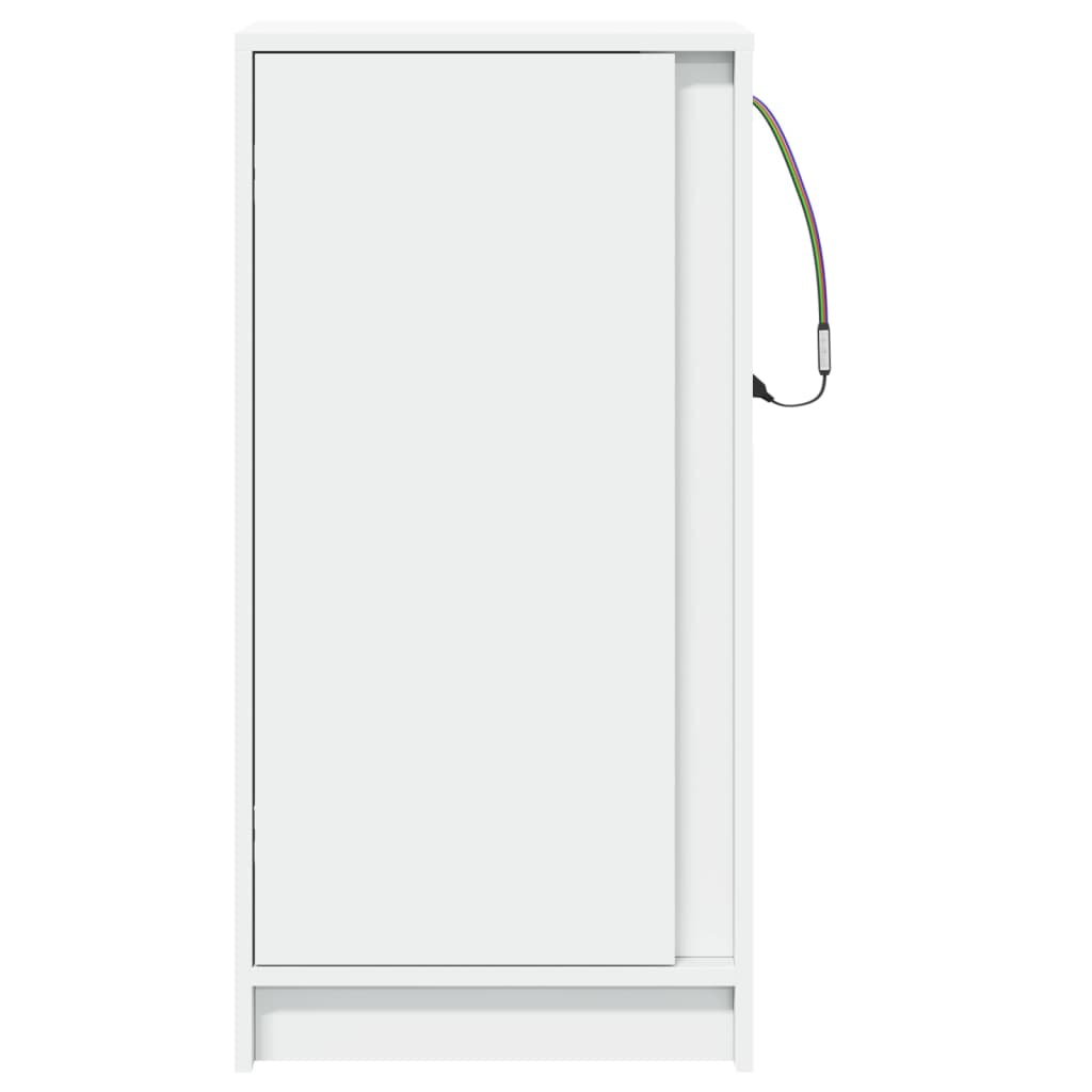 Μπουφές με Φώτα LED Λευκός 42,5x34x85εκ. από Επεξεργασμένο Ξύλο - Pakobazaar