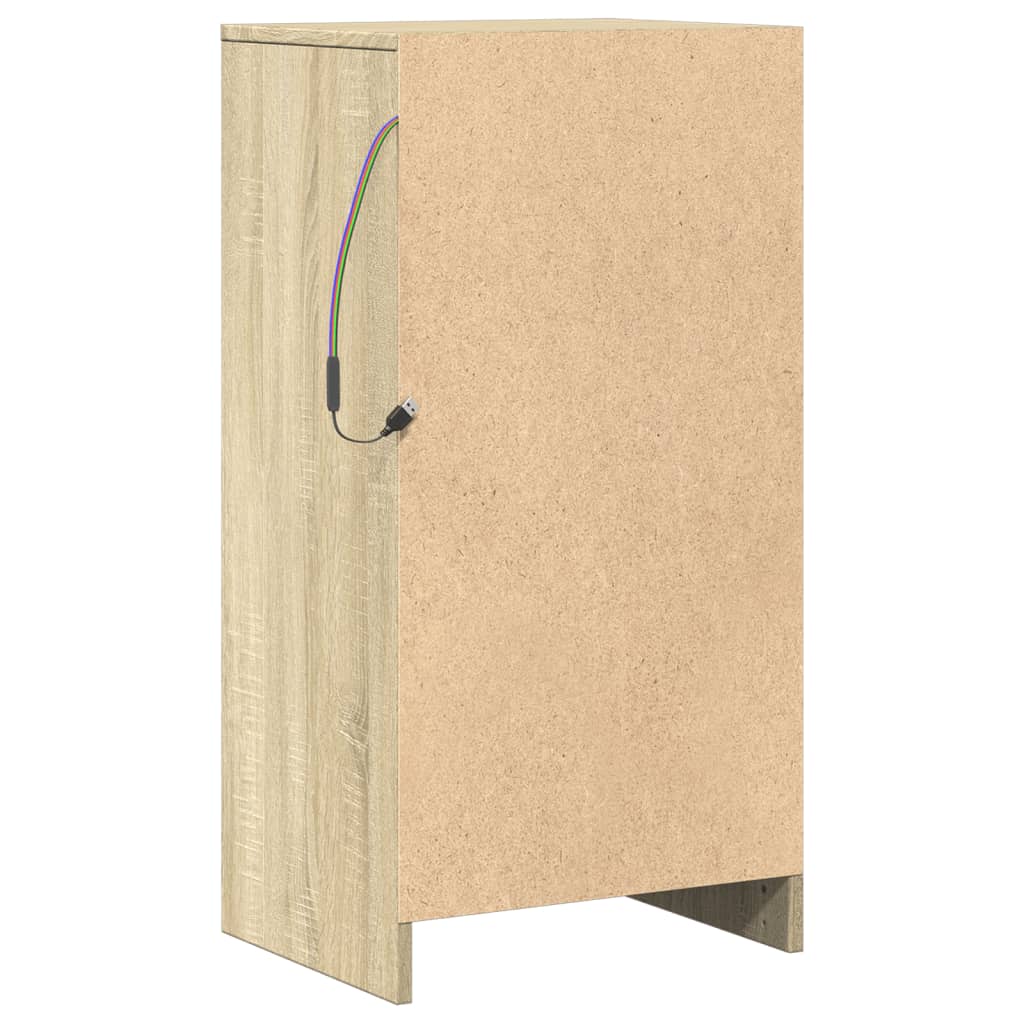 Ντουλάπι με Φώτα LED Sonoma Δρυς 42,5x34x85 εκ. Επεξ. Ξύλο - Pakobazaar