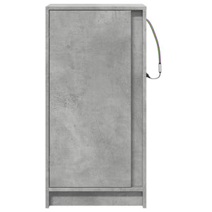 Ντουλάπι με Φώτα LED Γκρι Σκυρ. 42,5x34x85 εκ. Επεξ. Ξύλο