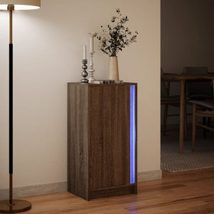 Ντουλάπι με Φώτα LED Καφέ Δρυς 42,5x34x85 εκ. Επεξ. Ξύλο - Pakobazaar