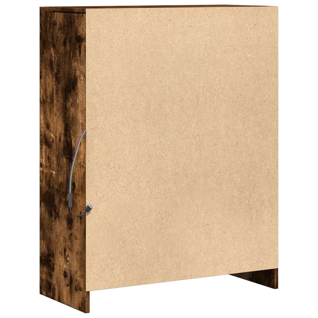 Ντουλάπι με Φώτα LED Δρυς 77x34x100 εκ. Επεξεργασμένο Ξύλο - Pakobazaar