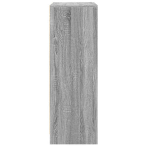 Ντουλάπι με Φώτα LED Γκρι Sonoma 77x34x100εκ Επεξεργασμένο Ξύλο - Pakobazaar