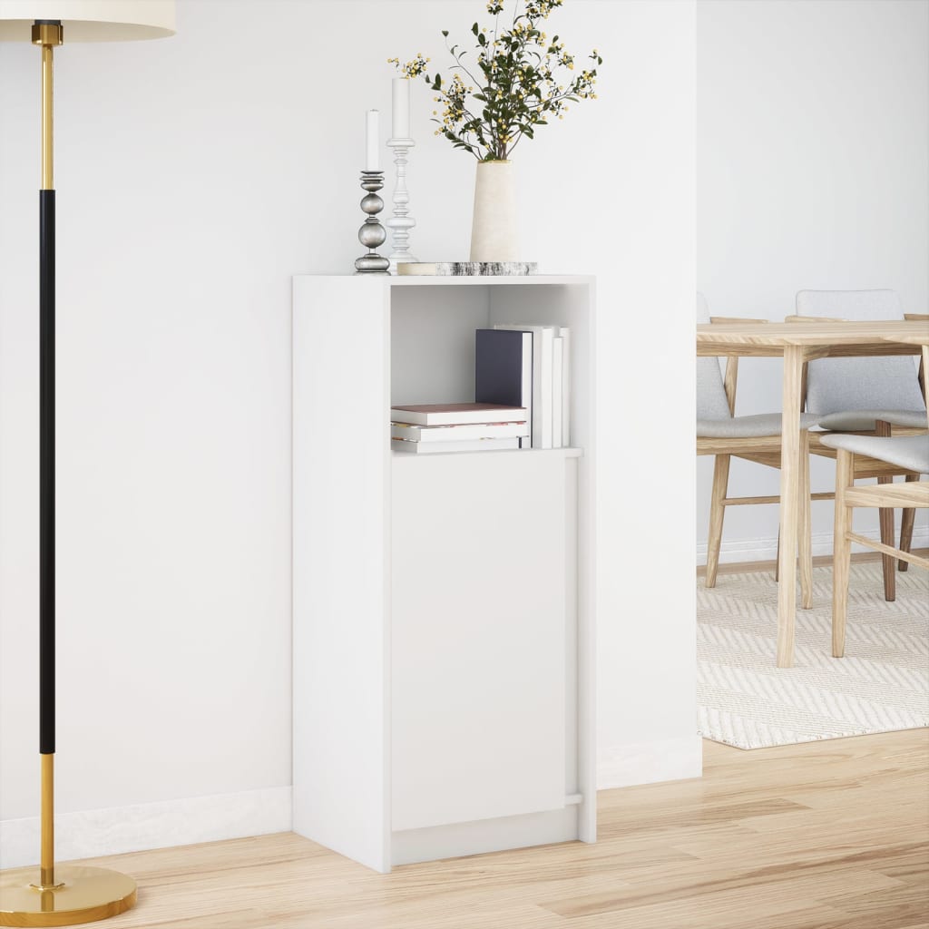 Μπουφές με Φώτα LED Λευκός 42,5x34x100 εκ. Επεξεργασμένο Ξύλο - Pakobazaar