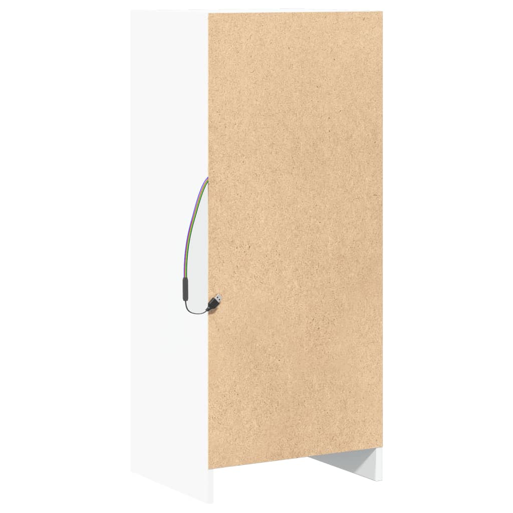 Μπουφές με Φώτα LED Λευκός 42,5x34x100 εκ. Επεξεργασμένο Ξύλο - Pakobazaar