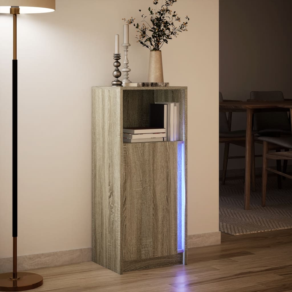Ντουλάπι με Φώτα LED Sonoma Δρυς 42,5x34x100 εκ. Επεξ. Ξύλο - Pakobazaar